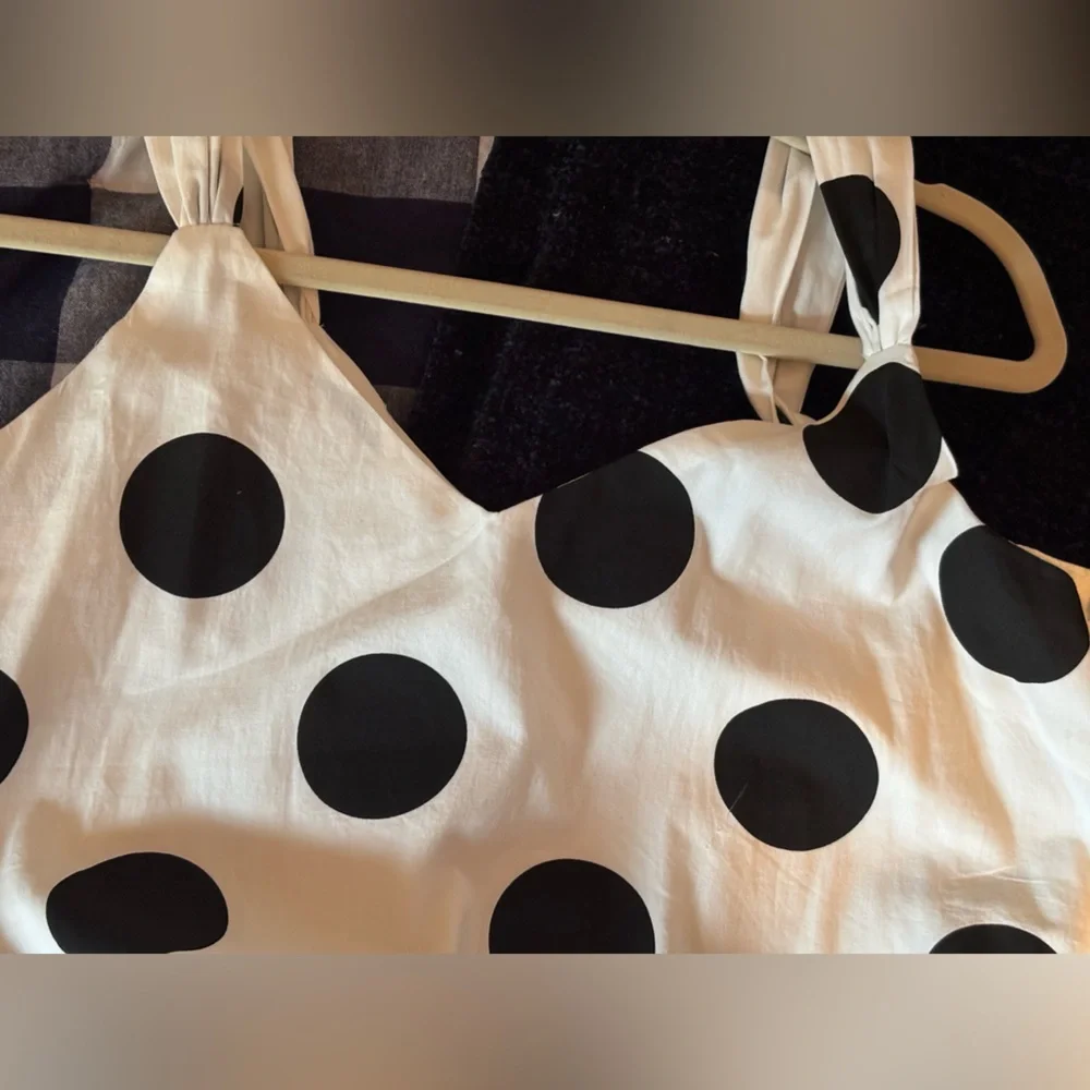 Pomander place Conrad dress in white and black polka dots - size large - Picture 10 of 10